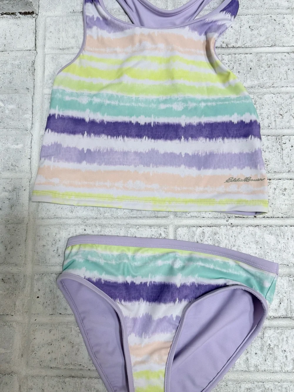 NWOT Eddie Bauer Reversible Tankini Swimsuit Size M (10/12)
